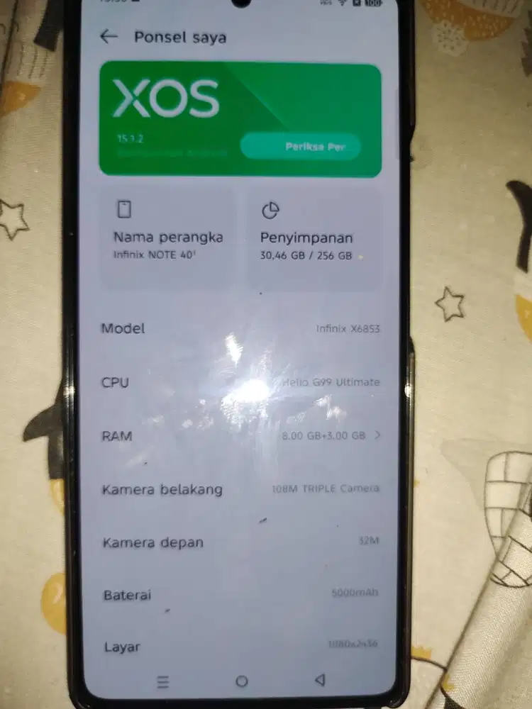 Jual infinix note 40 second