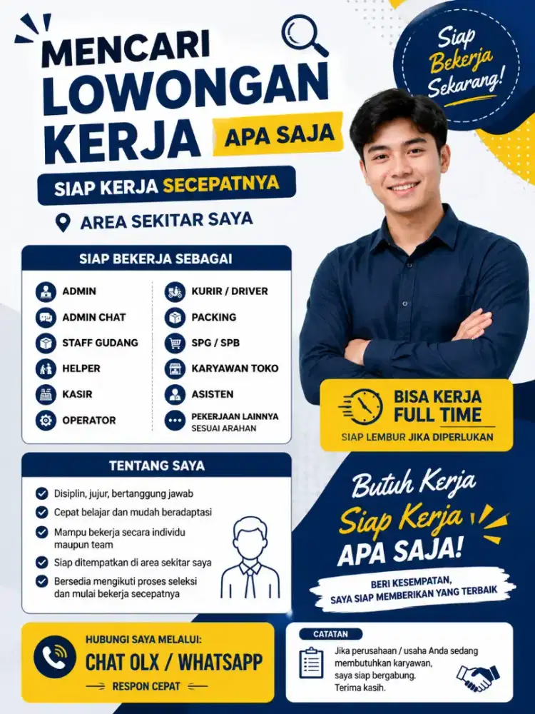 Mencari lowongan kerja apa saja