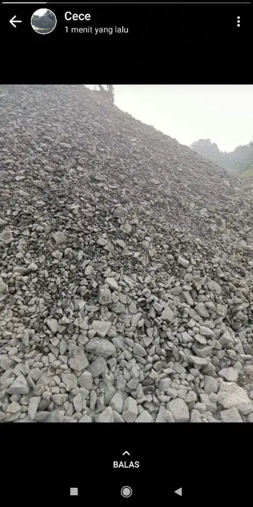 Material pasir Bangka limestone abu batu