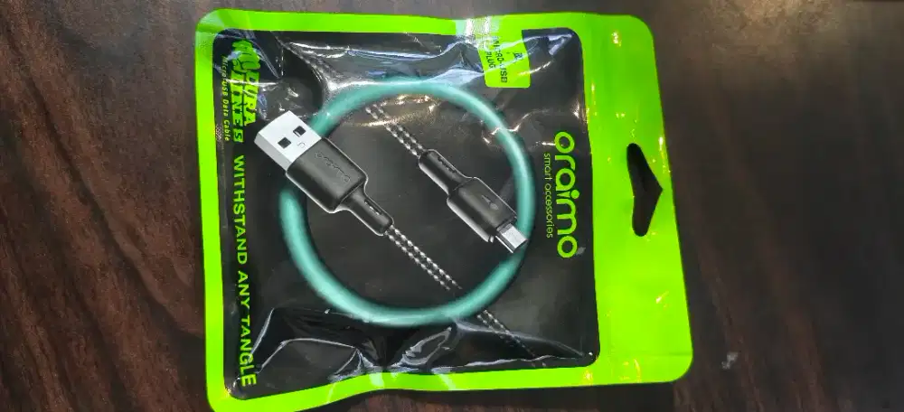 Oraimo OCD-M29N Kabel Data Micro USB 150cm Nylon 5V 2.1A Standar 1.5M