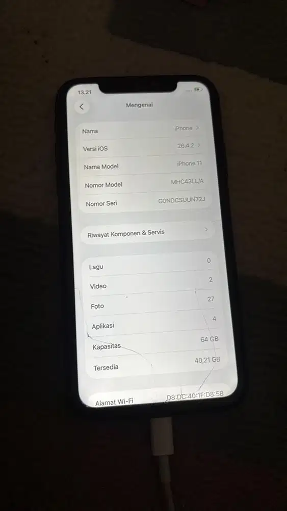 Jual hp second iphone 11 inter