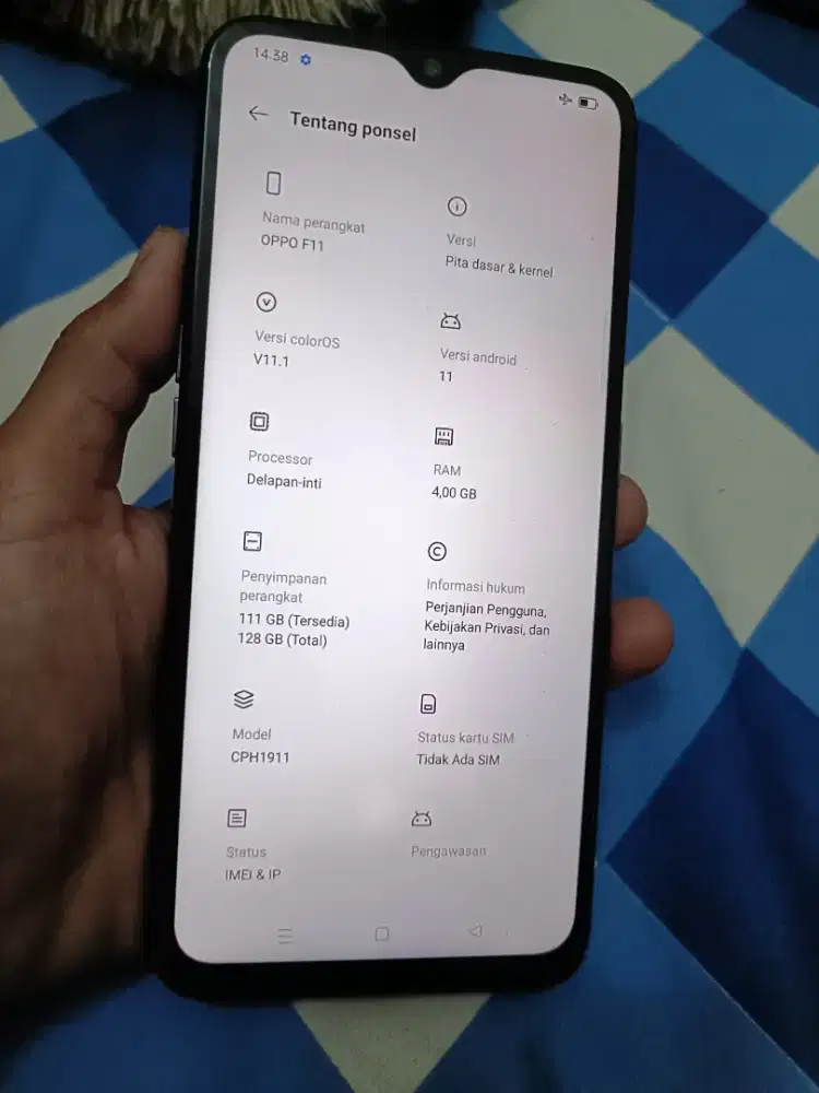 Oppo f11 ram 4/128 hp cas