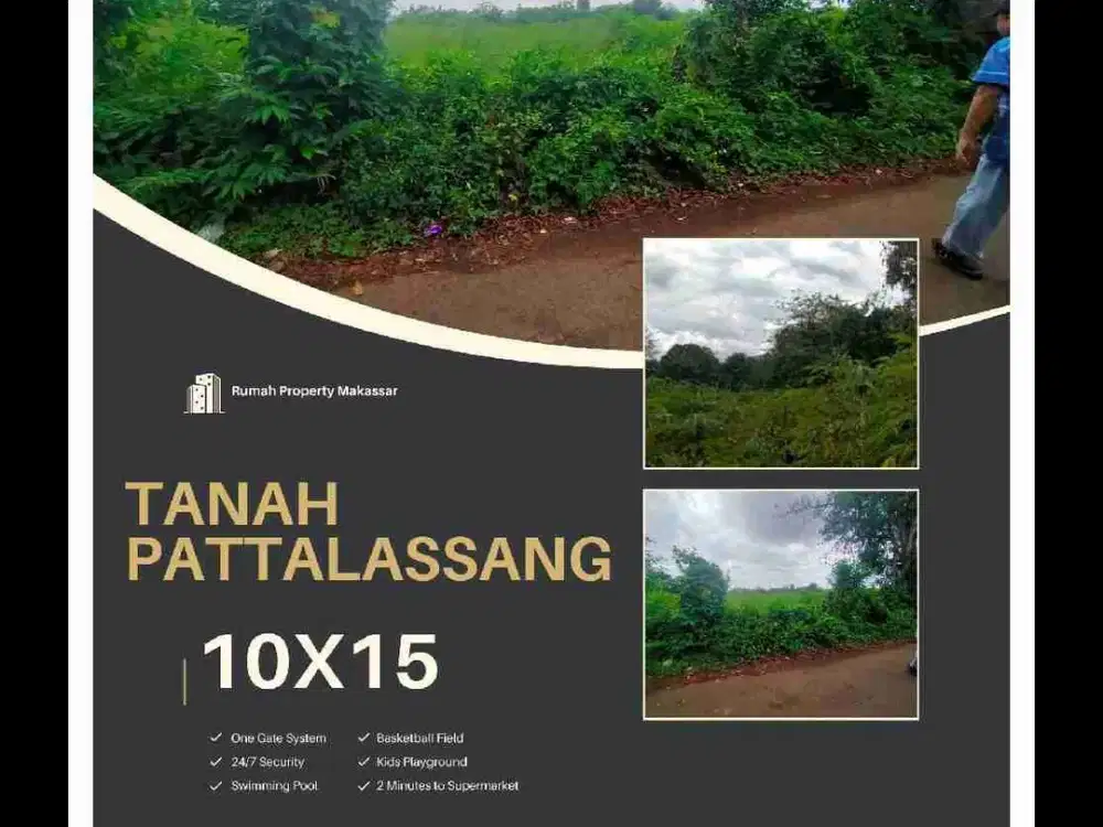 Tanah Pattalassang 
Luas 150 Meter 10X15
Rp. 150 JT