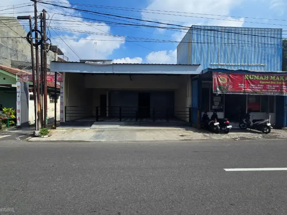 Ruang Usaha 1 Lantai Strategis Dekat Jalan Bhayangkara & Honggowongso, Solo