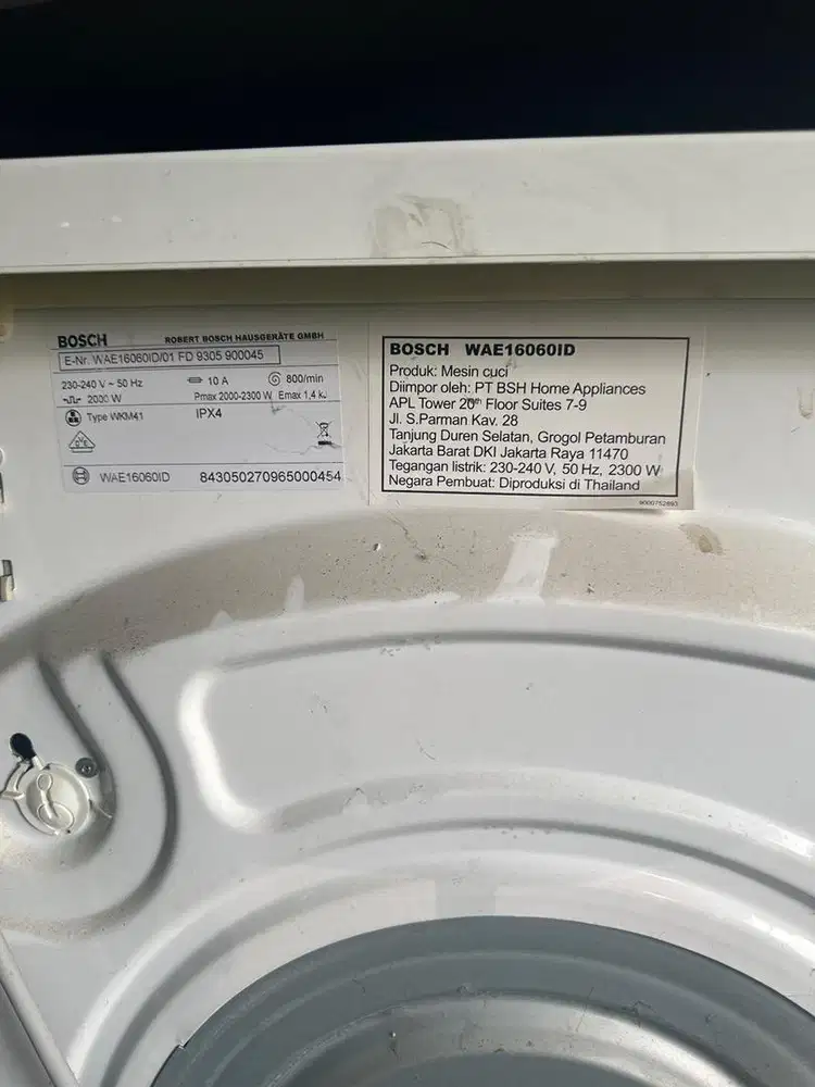 Mesin cuci BOSCH WAE16060ID 7KG