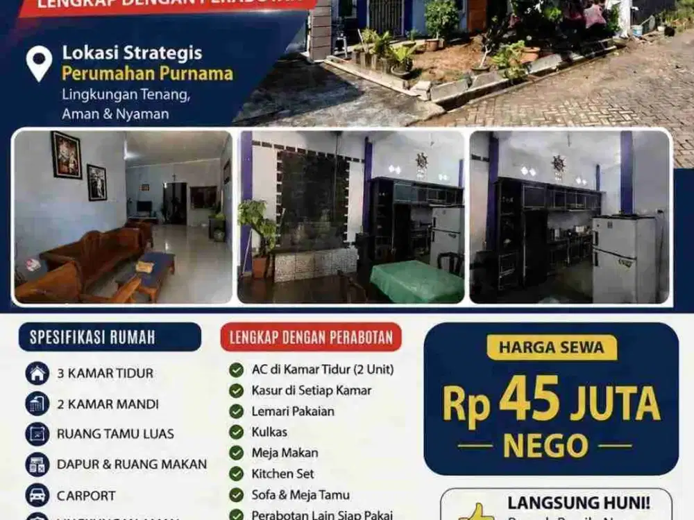 rumah sewa purnama
