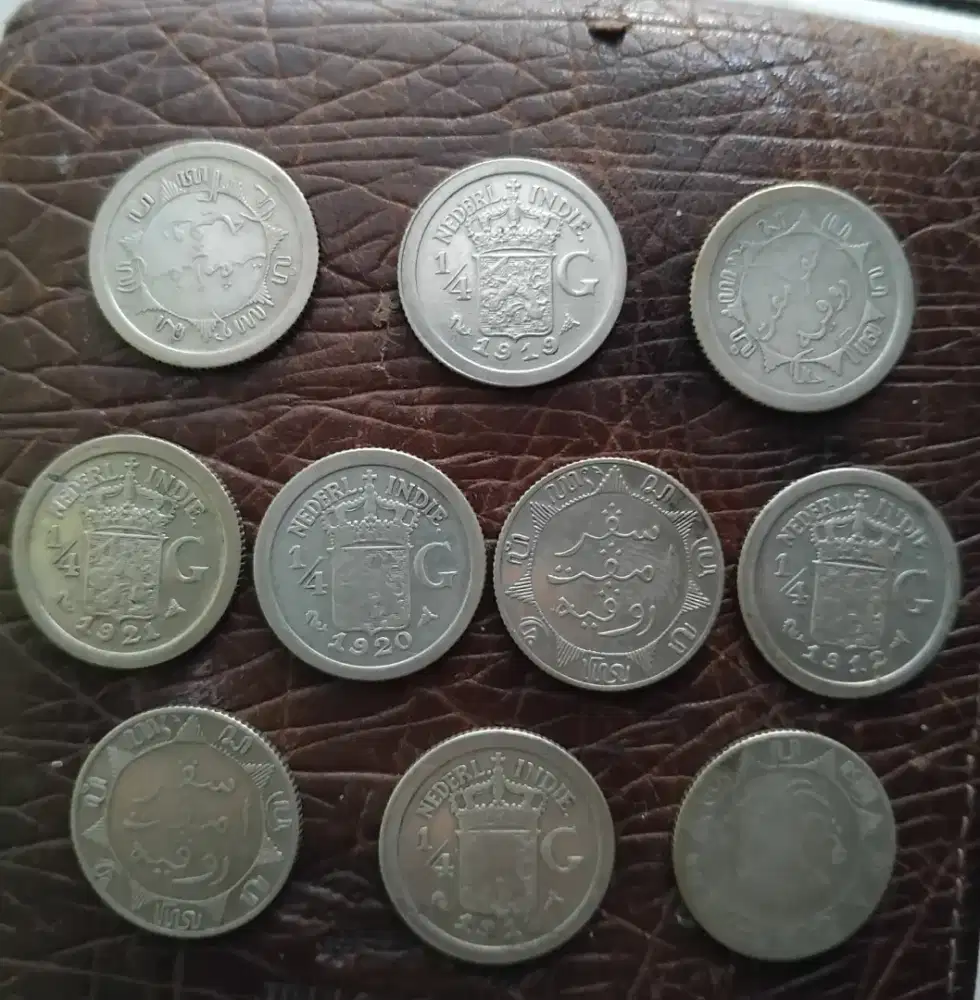 Koin perak 1/4 Gulden