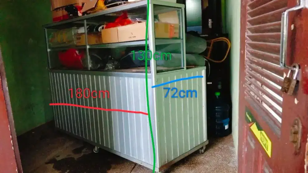 Jual Aja Gerobak Etalase Seperti baru