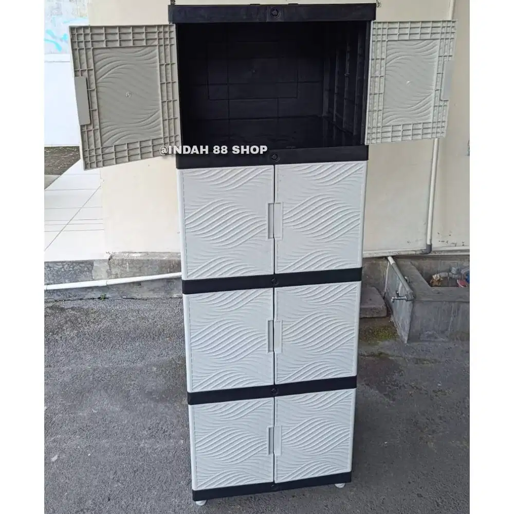 Lemari Pakaian Plastik 2 Pintu / Lemari Baju Serbaguna