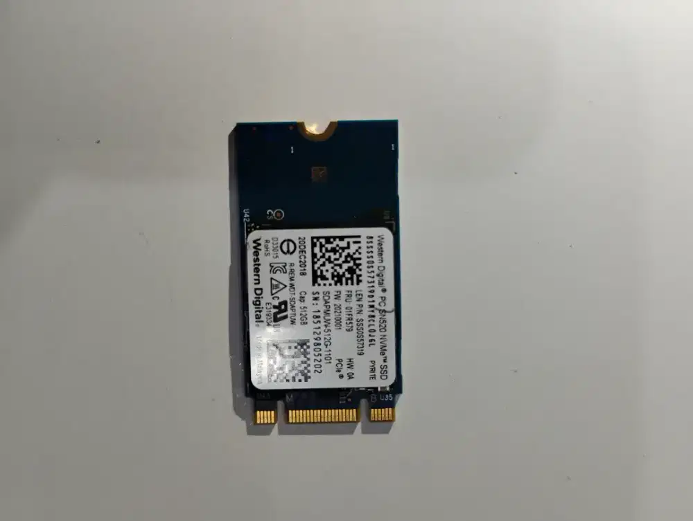 NVME 512GB WD GEN 3X 2230mm
