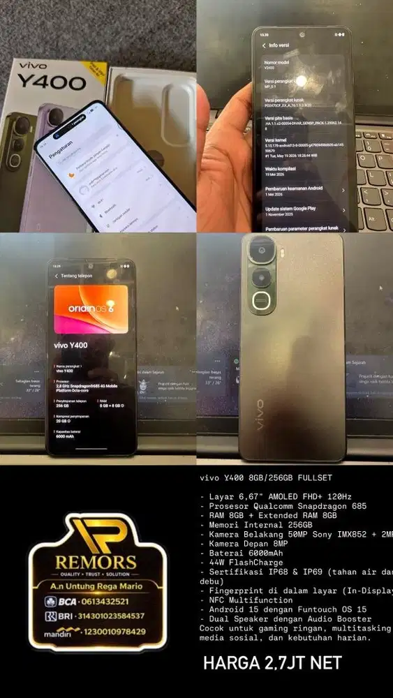 VIVO Y400 8/256GB FULLSET