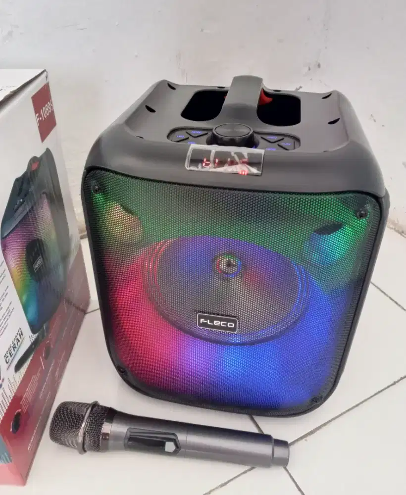 Speaker bluetooth karaoke 8 in big bass