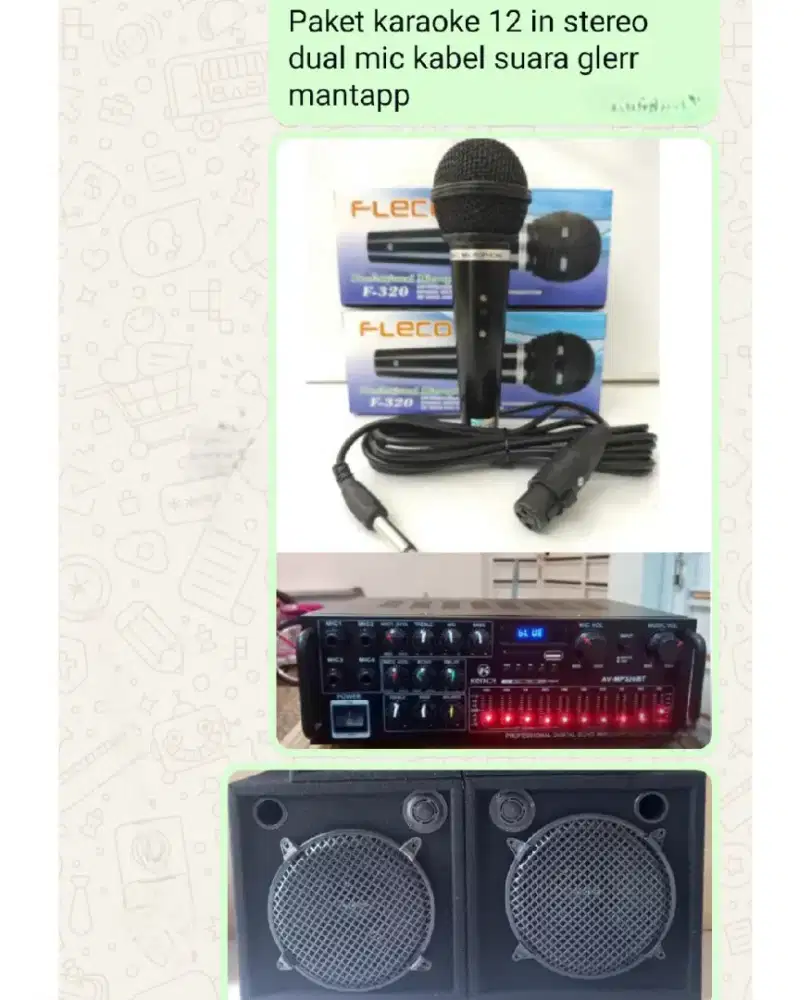 Paket sound karaoke 12 in stereo