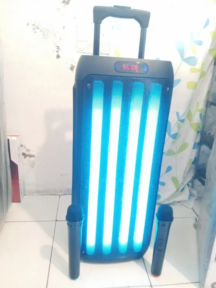 Speaker karaoke dual 8 in wireless