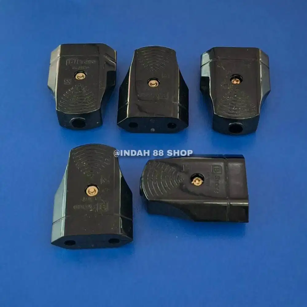 Contra Steker Gepeng Hitam Biasa Broco / Plug Coupler Broco