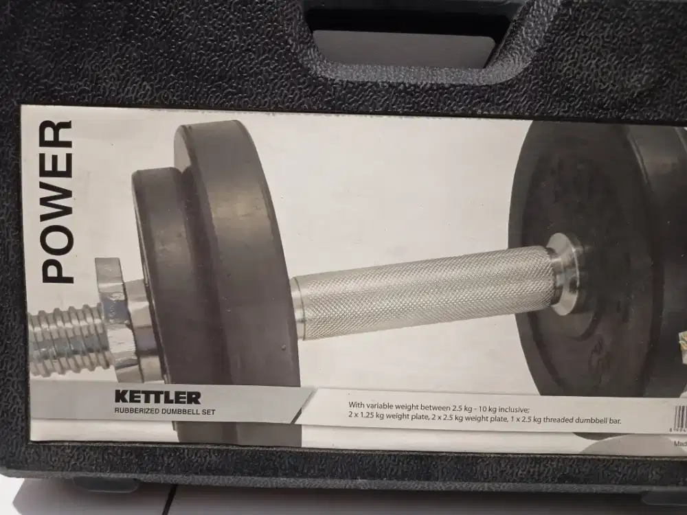 KETTLER Rubberized Dumbbell Set 10kg