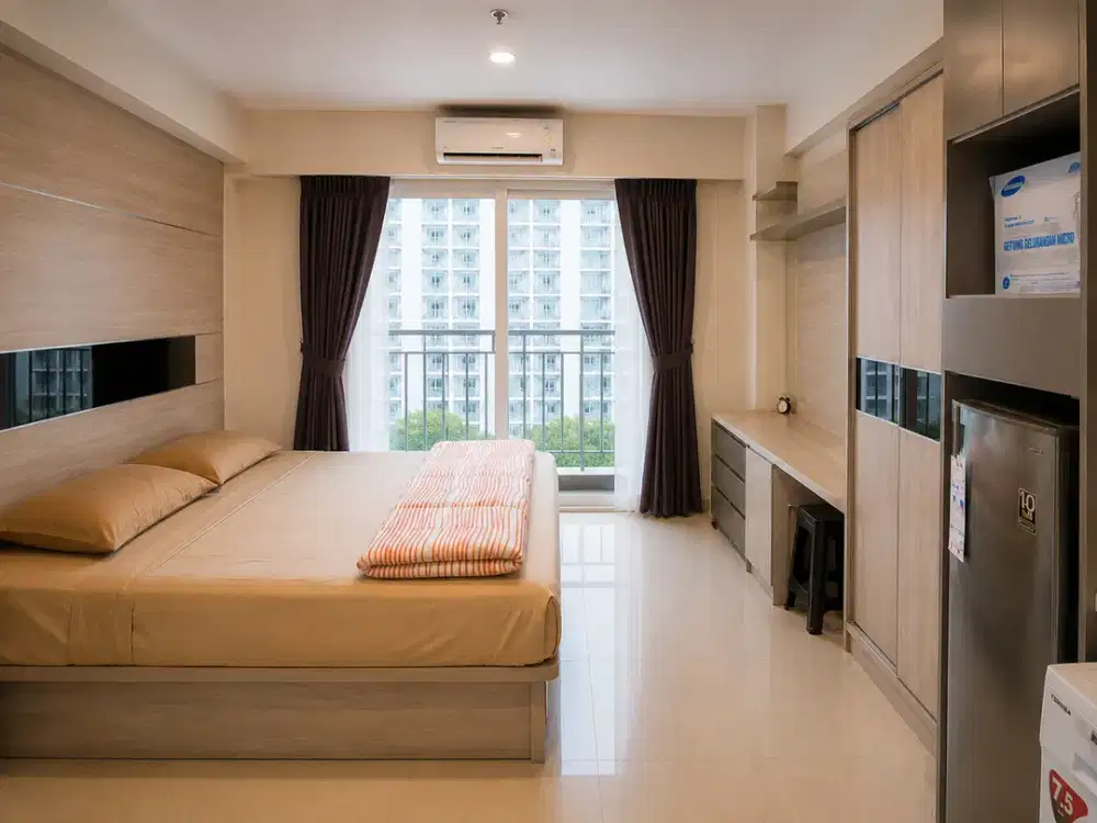 Dekat Pik Avenue & Tzu Chi, Disewakan Studio Gold Coast Pik Furnished Minimalis Bagus, Jakarta Utara