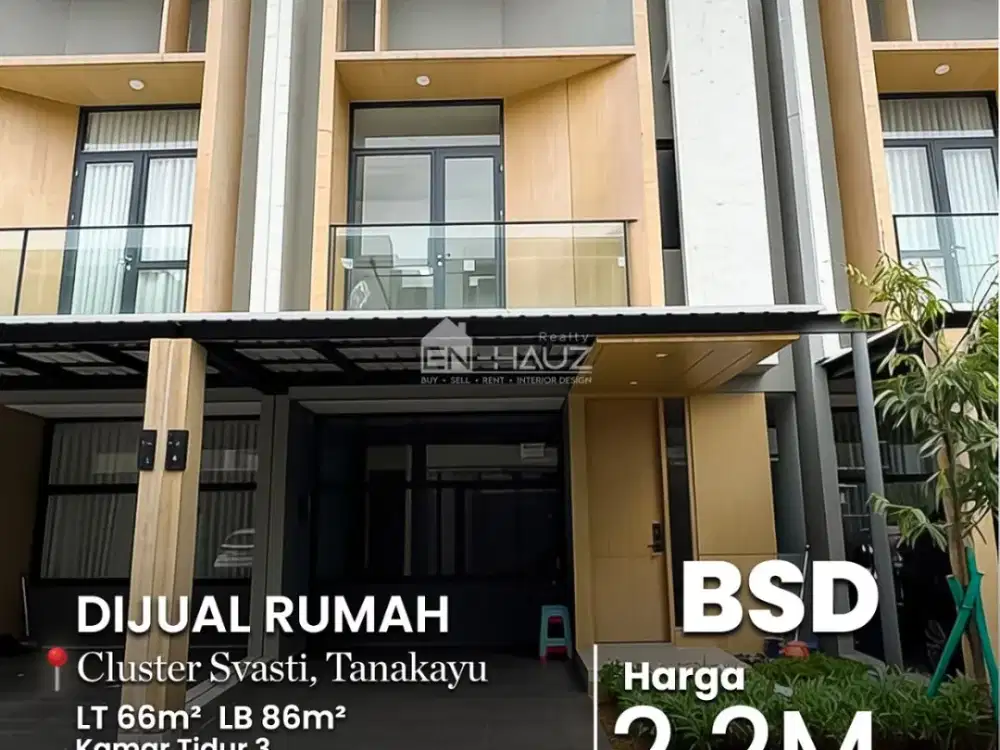 (MC) DI JUAL RUMAH CLUSTER SVASTI, TANAKAYU, BSD
