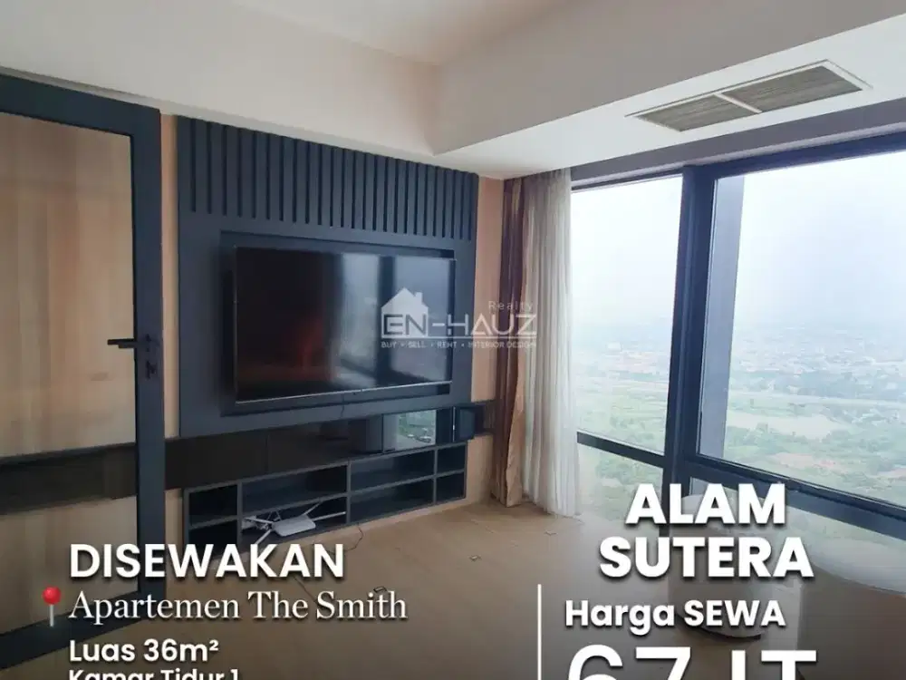 (IRV) DISEWAKAN APARTEMEN THE SMITH, ALAM SUTERA