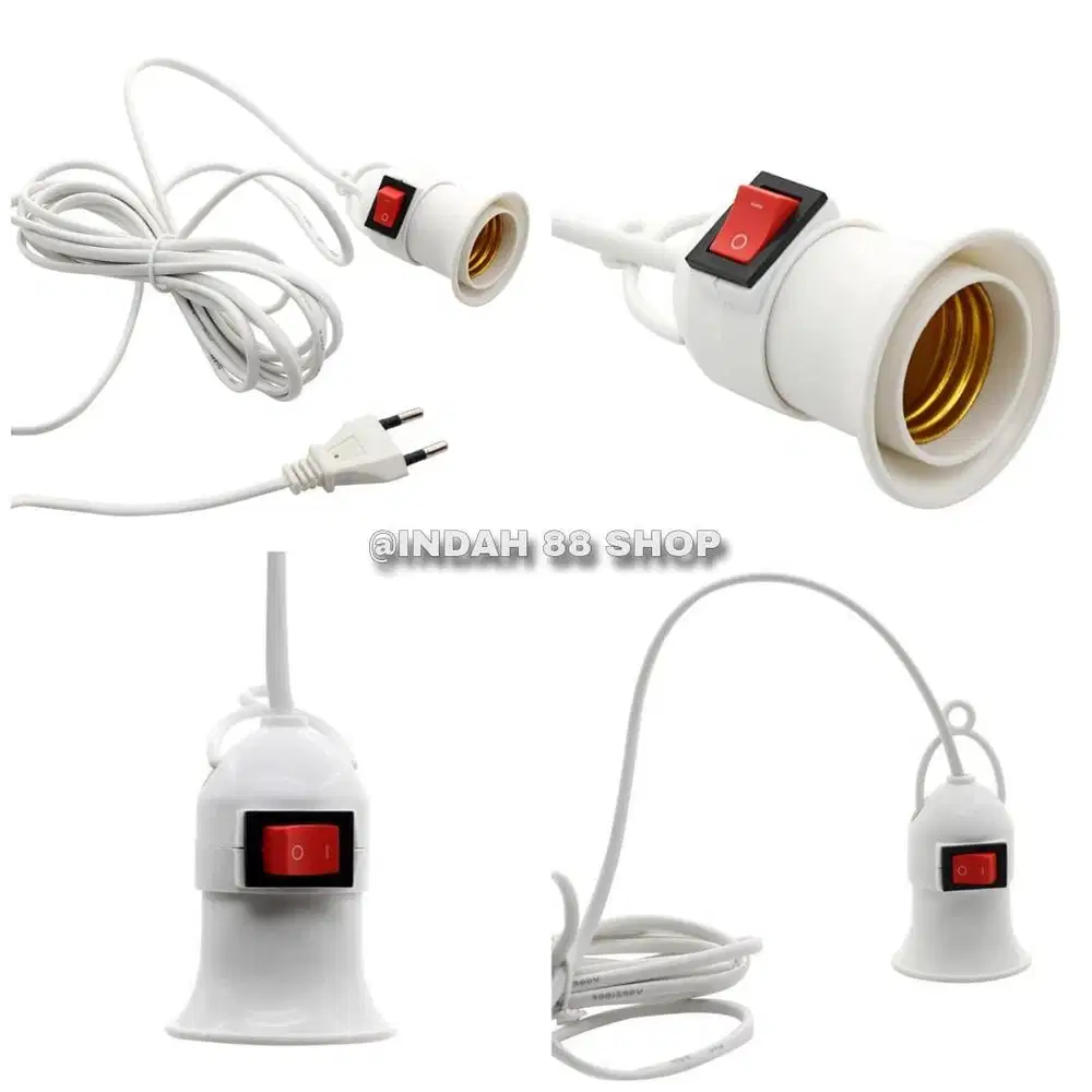 Fitting Lampu Gantung Saklar + Kabel