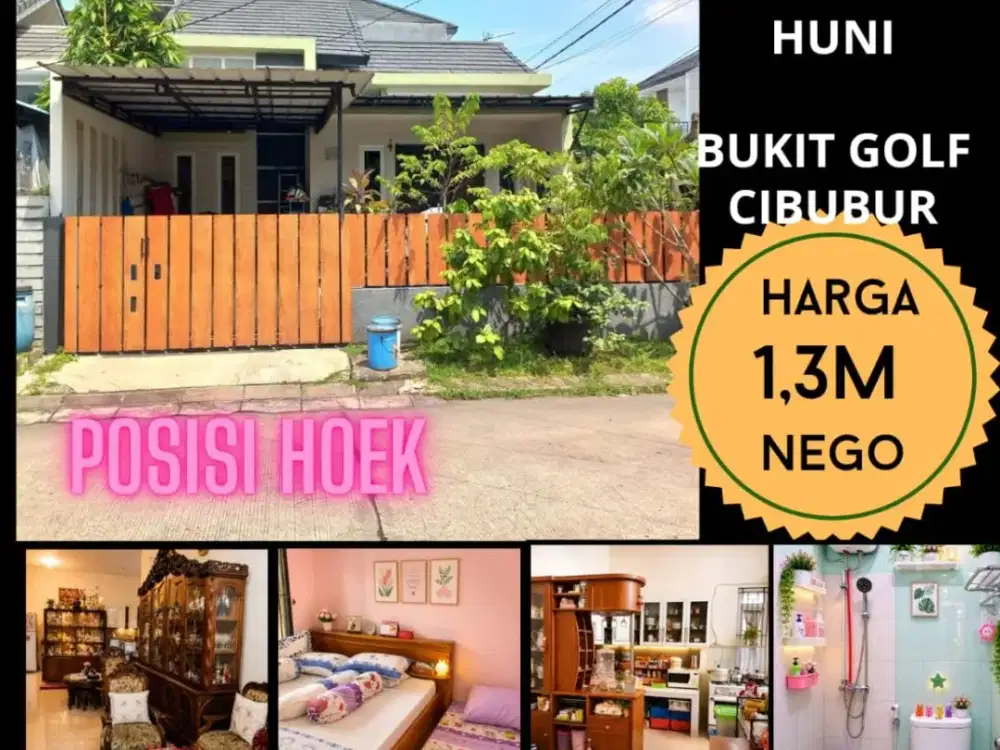 DIJUAL RUMAH SIAP HUNI HOOEK BUKIT GOLF CIBUBUR