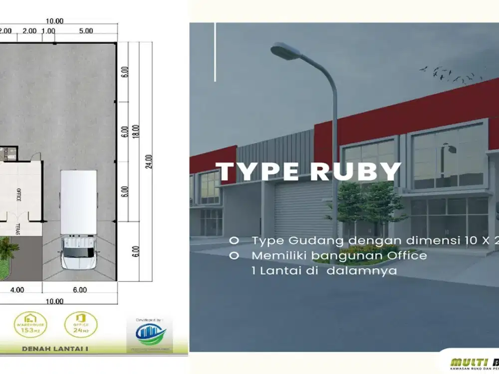 Gudang Baru Type Ruby Include Office Ready Stock di Bekasi