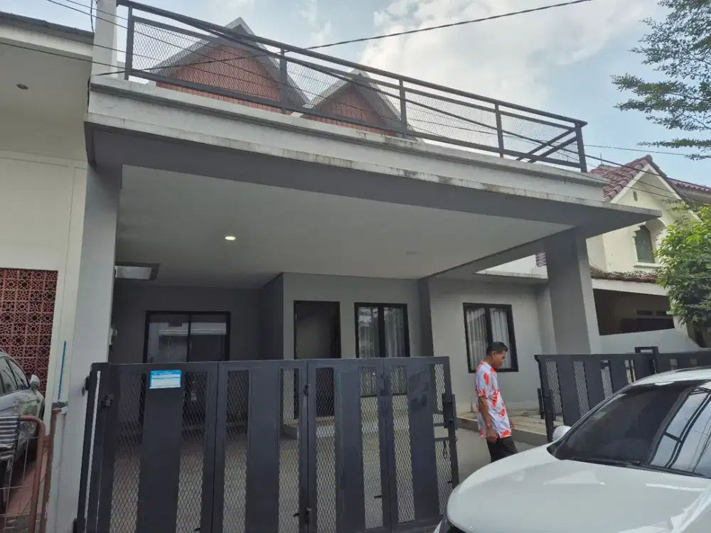 Rumah bagus 2lt, 4kt 2km, ac, carport 2mbl, gas PGN di Kemang Pratama 3 , Bekasi