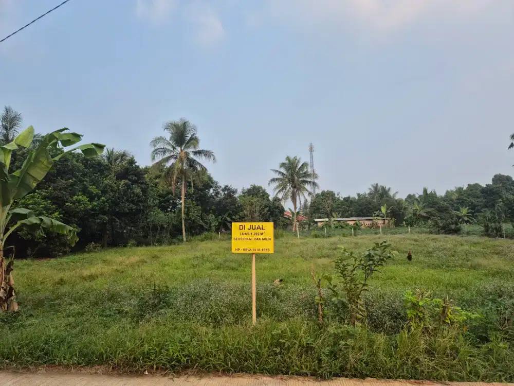 JUAL TANAH SUDAH SHM TANPA PERANTARA 1392 M2 RUMPIN BOGOR