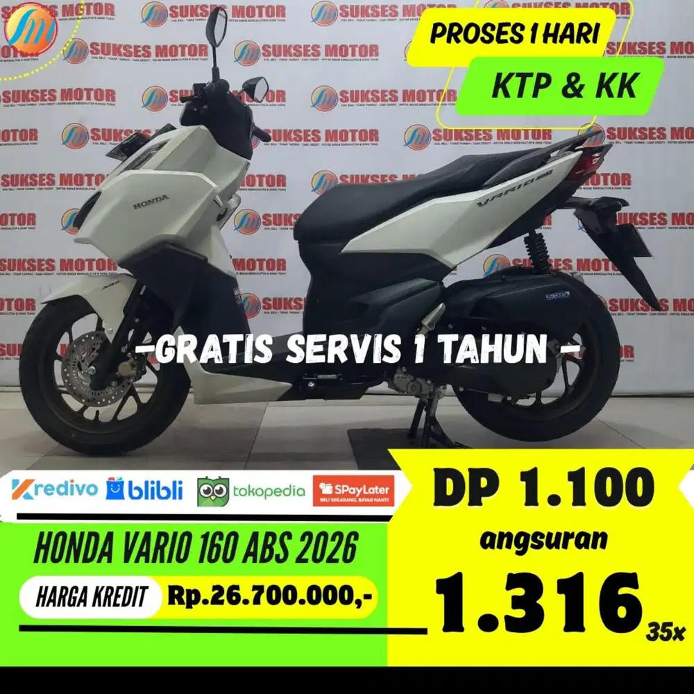DP 1,1JUTA HONDA VARIO 160 ABS 2026 SEKEN ANGSURAN TERJANGKAU