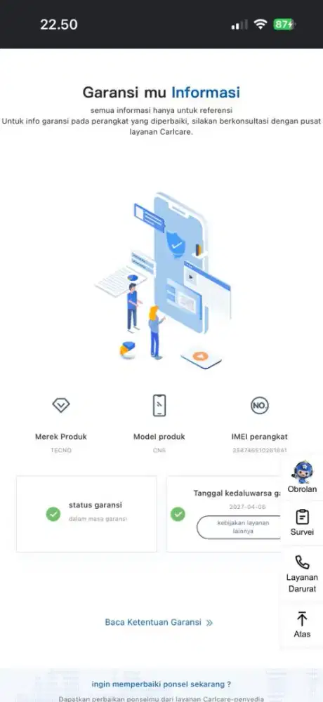 JUAL hp TECNO CAMON 50 ram 8/256 likenew istimewa grns 07 2027 bh 100%