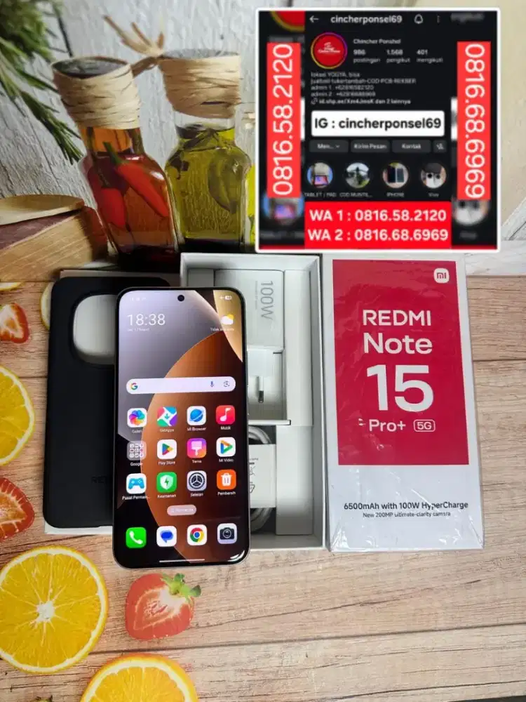 Hp Redmi Note 15 Pro plus 5G 12/512 likeNEW pemakaian sebulanan BH100%