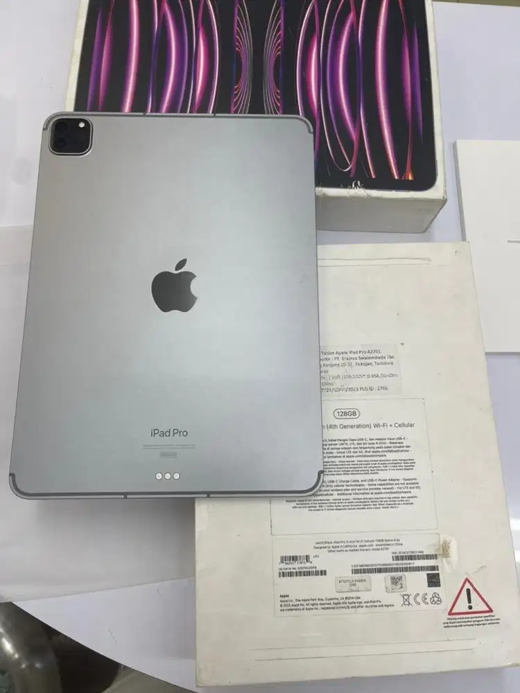 IPAD PRO M2 2022 4th gen 11 128gb Celuler+wifi second resmi ibox