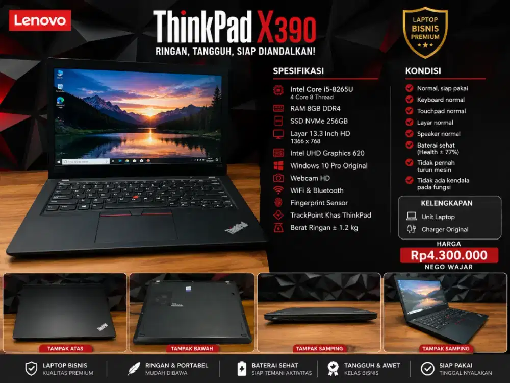 Laptop lenovo Thinkpad X390
