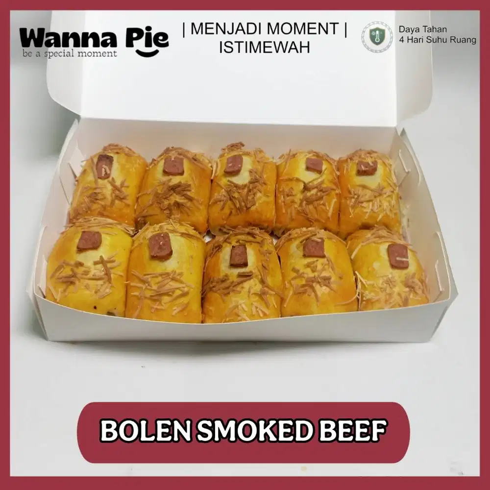 Bolen Smoked Beef 1 Box isi 10 Pcs Saila Bakery Surabaya