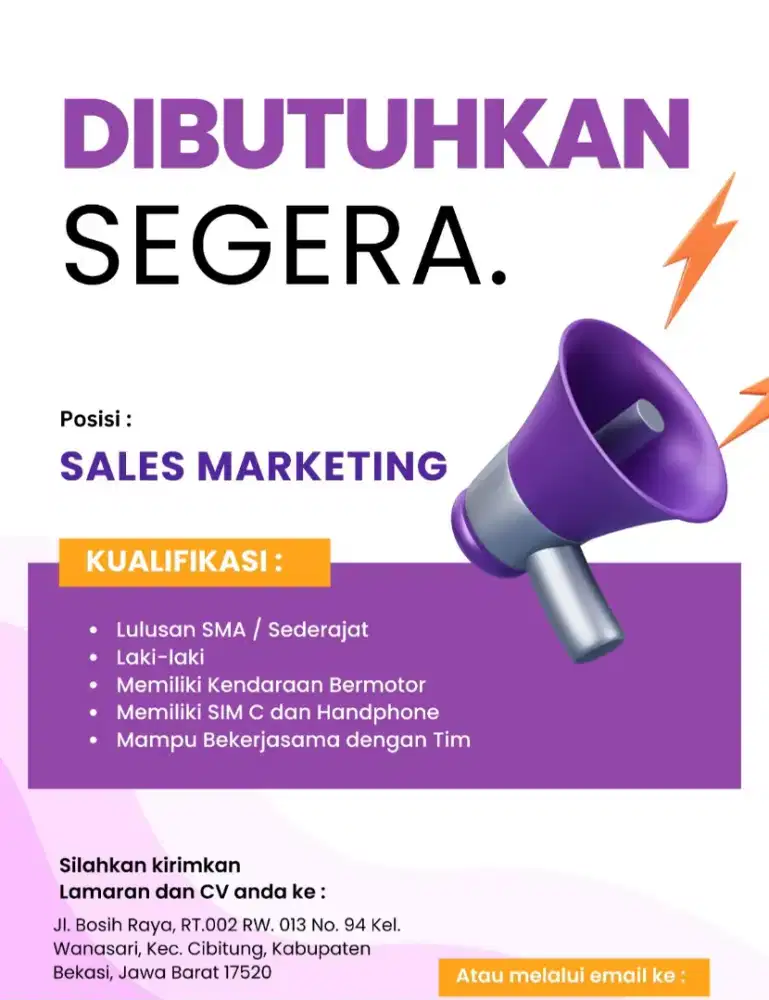 Lowongan kerja cmo
