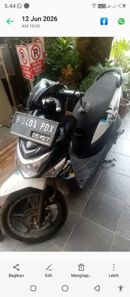 Dijual honda beat pop th 2017 an sendiri surat lengkap