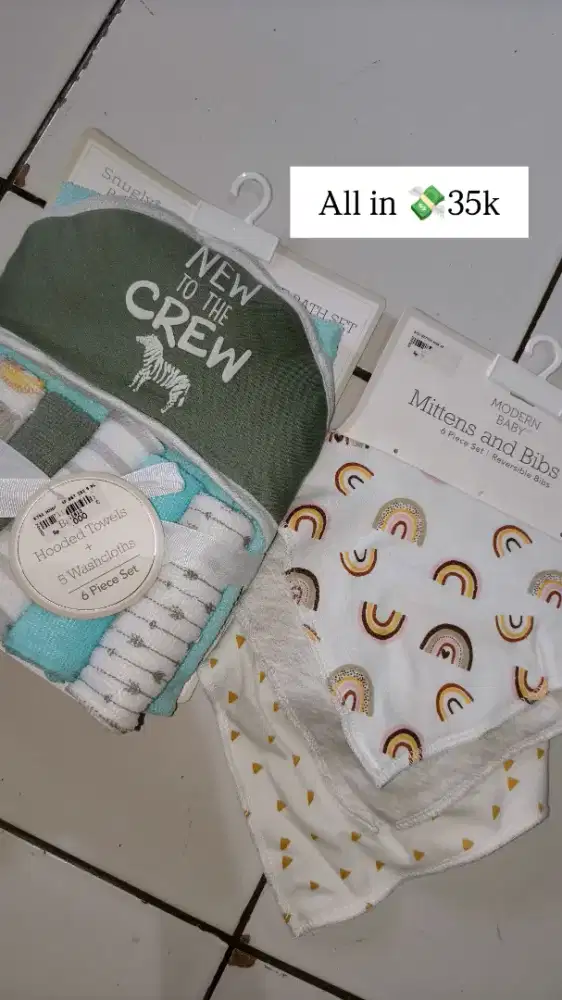 Baru! Handuk dan celemek bayi