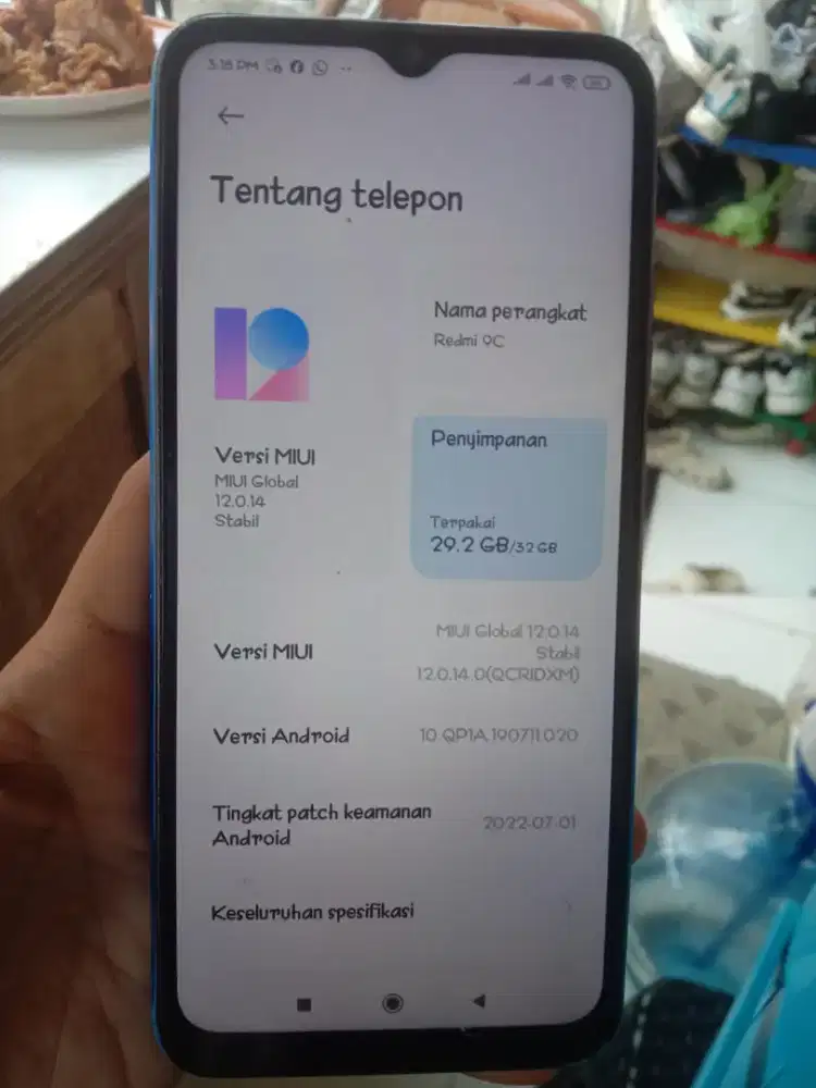 Hp redmi 9c ram3/32