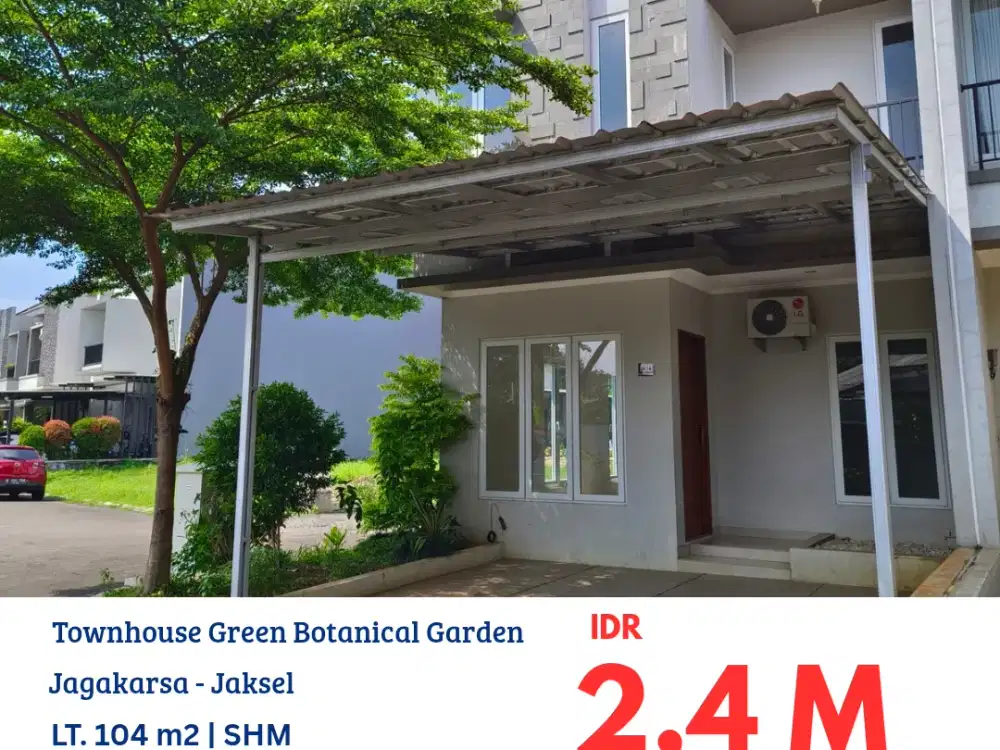 HFN0333 rumah 2 lantai Hook di townhouse Green Botanical Garden, Jagakarsa, Jakarta Selatan