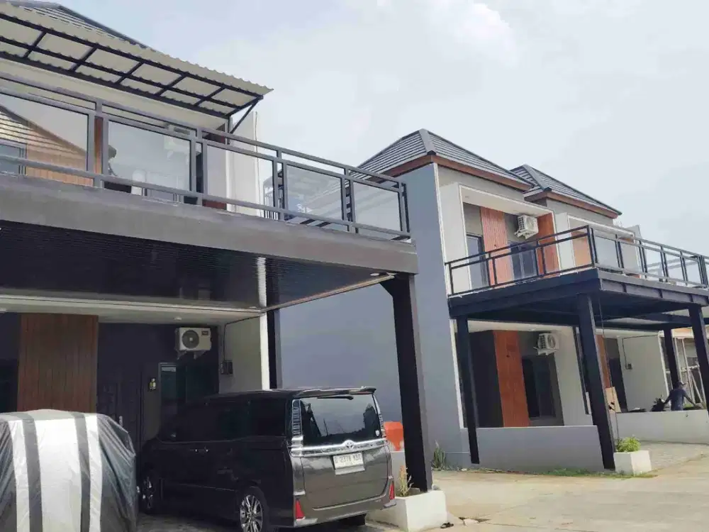 Hunian cluster pinggir jalan raya utama kampung sawah Akses lebar 2mobil lokasi dekat tol Jatiwarna