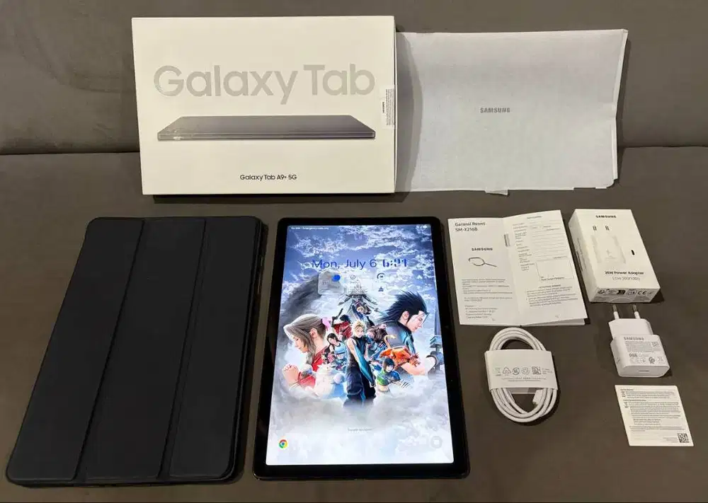 SAMSUNG GALAXY TAB A9+ 5G 8/128 gb fullset resmi SEIN + adapter ori