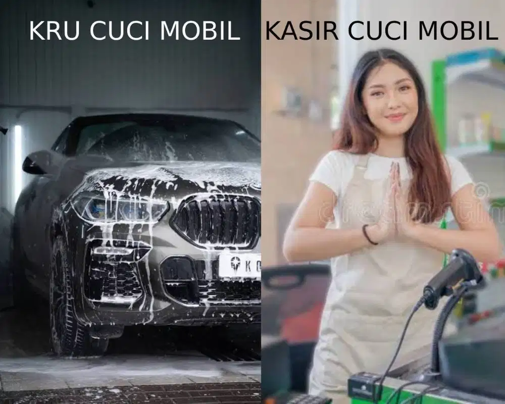 DICARI DIBUTUHKAN Car Wash Crew Kru Cuci Mobil & Cashier Kasir