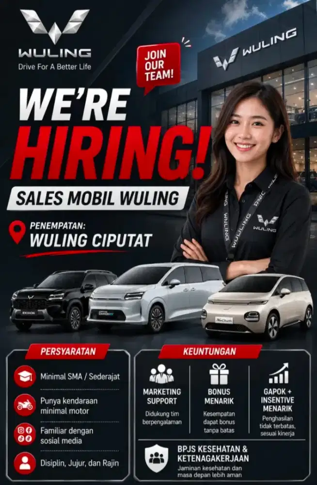 Lowongan Kerja Sales Mobil Wuling