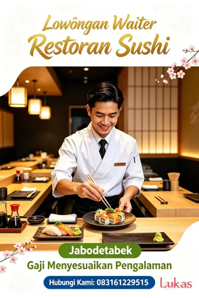 Lowongan waiter dan Steward
