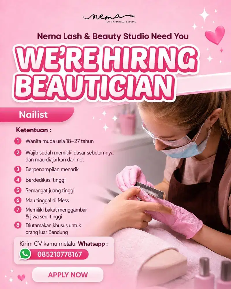 Dicari Nailist Wanita