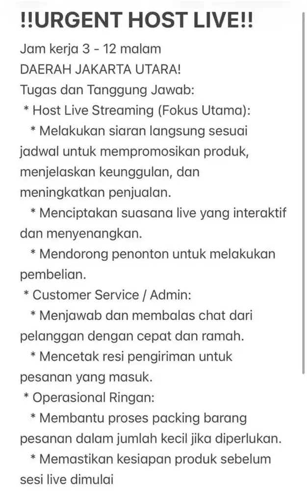 !!URGENT NEED HOST LIVE!!