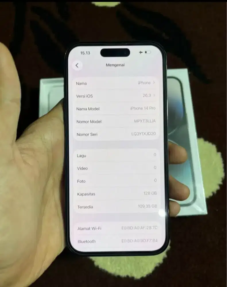 iPhone 14 pro Ram 128