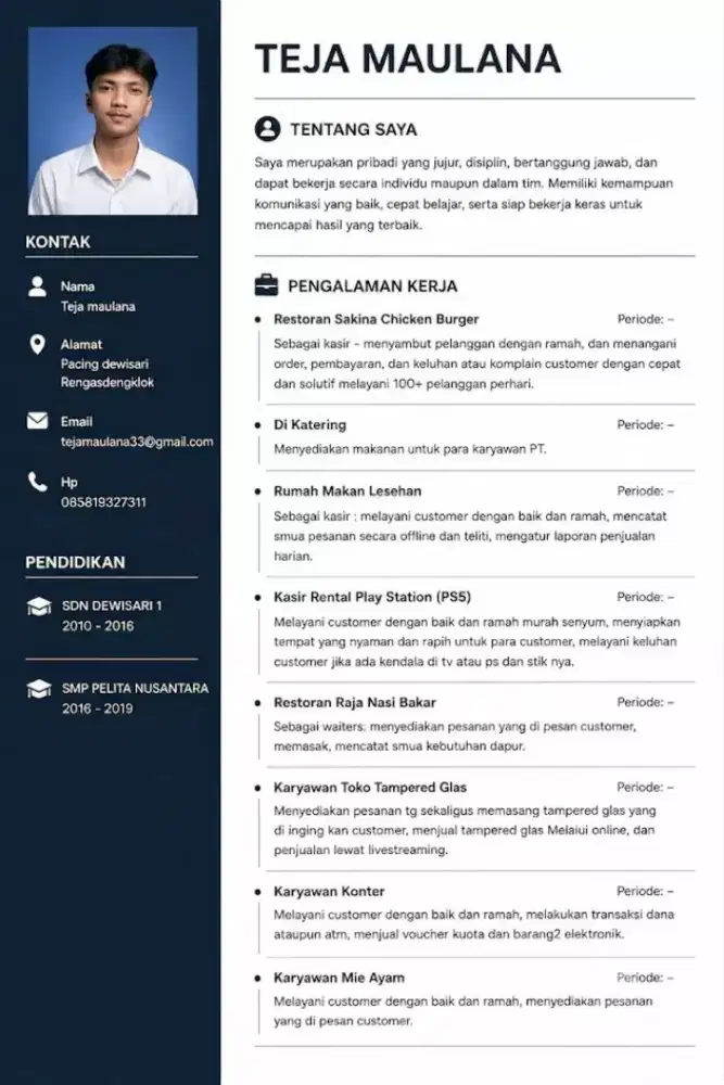 ingin mencari pekerjaan apa saja