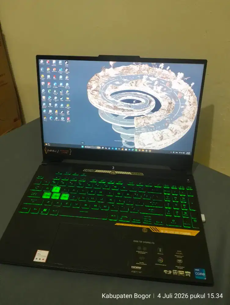 Asus tuff Fx507z I7 12700H rtx 3050 pembelian September 2023