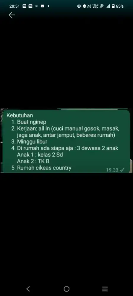 Asisten Rumah Tangga Cikeas Gunung Putri